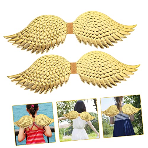 Beaupretty 2 Stück Goldene Engelsflügel Kostüm Prop Teilig Große Stoffflügel für Cosplay Bühnenauftritt Party Halloween Karneval Verkleidung von Beaupretty