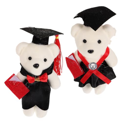 Beaupretty 2 Stück Graduations Plüschbär Dekorative Weiche Kuschelbären für Abschlussfeier und Robustes Material Zartes Design für Sträuße Partydeko und Persönliche von Beaupretty