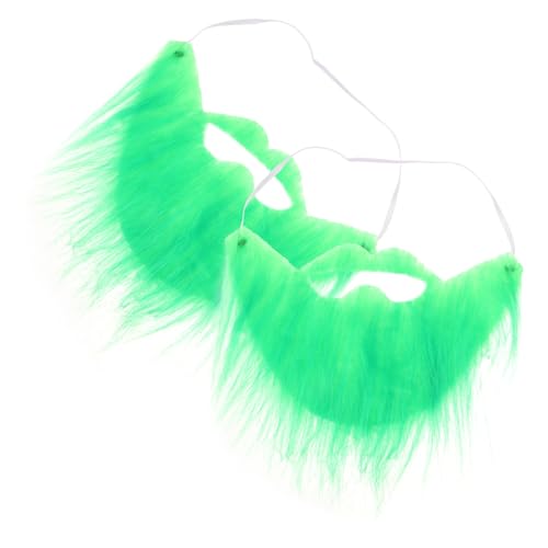 Beaupretty 2 Stück Grüner Kunstbart Gefälscht Bart-kit Haarschneider Für Männer Bartpflegeset Für Männer Bartöl Schnurrbärte Weihnachtsbart-Requisiten Bartschere Stockbart Kunstfell Green von Beaupretty