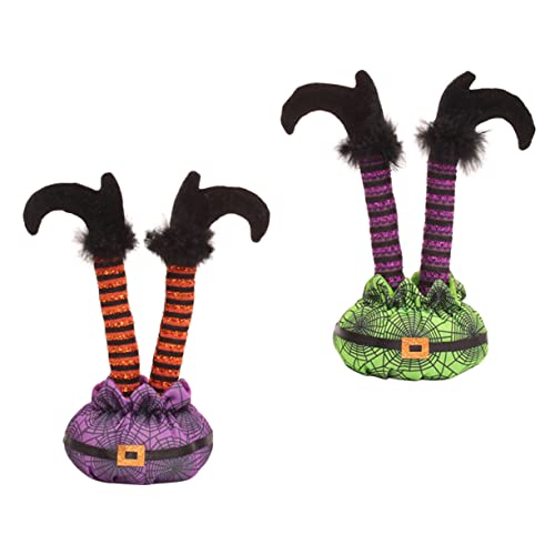 Beaupretty 2 Stück Halloween Deko Abgetrennte Beine Gruselige Hexen Kürbismotiv Dekoration für Party Wohnzimmer Garten Geschenkidee für Halloween Feier Sichere PP Baumwolle von Beaupretty