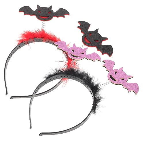 Beaupretty 2 Stück Halloween Haarreif Dekorativer Fledermaus Haarschmuck für Cosplay und Partys Stilvolle Kopfbedeckung Schwarz und für Halloween Feiern und Fotoshootings von Beaupretty