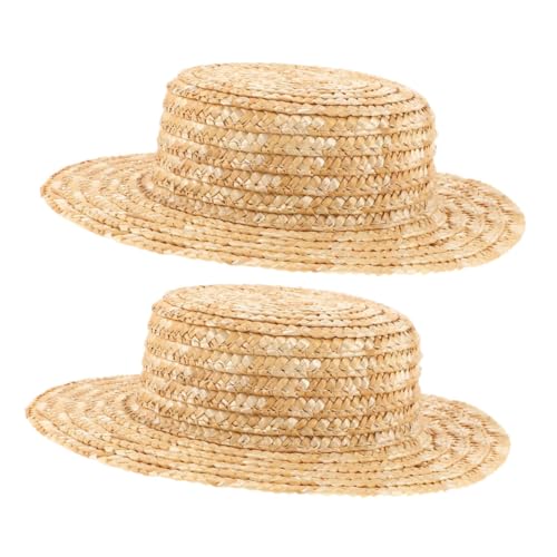 Beaupretty 2 Stück Handgefertigte Kleine Hüte für Puppen DIY Bastelaccessoires Runder Oberteilhut für Kreative Projekte und Tischdekoration von Beaupretty