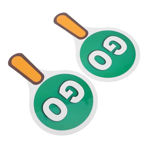 Beaupretty 2 Stück Handheld Doppelseitiges Verkehrszeichen Rot Grün Wasserfest mit Griff Robustes Kunststoffschild für Verkehrsunterricht Tragbar und Sichtbar für Klassenzimmer und von Beaupretty