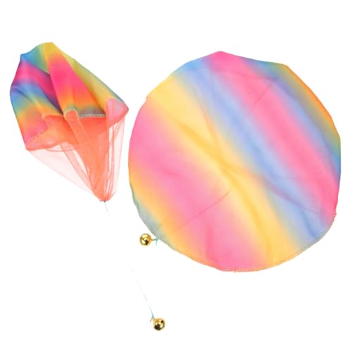 Beaupretty 2 Stück Handwurf Fallschirmspielzeug für Leicht und Sicher für Outdoor Spiele Fördert Konzentration und Kreativität und Regenbogenfarben von Beaupretty