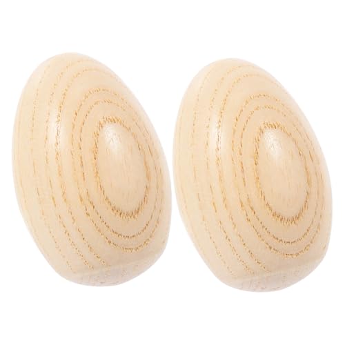 Beaupretty 2 Stück Holz Eier Maracas Musikspielzeug Schüttelinstrument Percussion Klanghölzer für Jungen Mädchen Spielerische Musikalische Früherziehung von Beaupretty