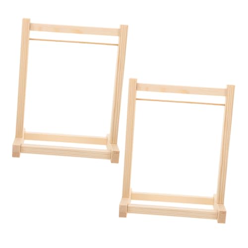 Beaupretty 2 Stück Holz Kleiderbügel für Puppenhaus Zubehör Perfektes Möbel für Organisation von Puppenbekleidung und Dekoration von Beaupretty