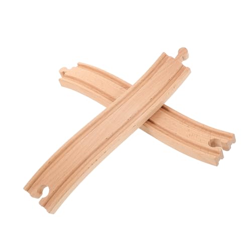 Beaupretty 2 Stück Holzeisenbahn Set aus Holz für Flexible und Sichere Kleine Holzeisenbahn Gleise Spielerisches Lernspielzeug für Jungen und Mädchen zu Hause Kindergarten und Schule von Beaupretty