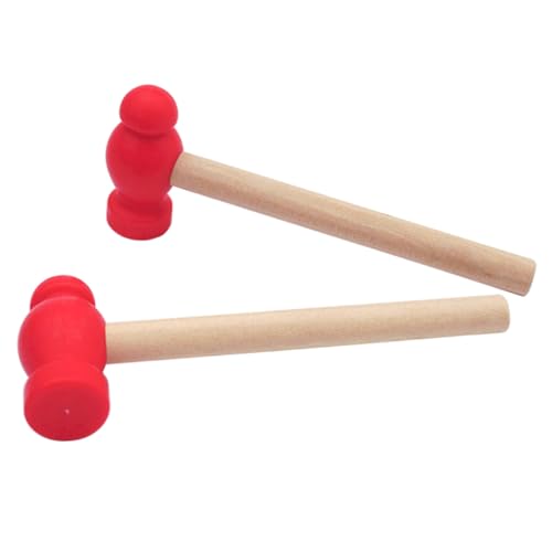 Beaupretty 2 Stück Holzhammer Lernspielzeug für Feinmotorik Pädagogische Werkzeuge aus Glattem Holz für Jungen und Mädchen Ab Jahren von Beaupretty