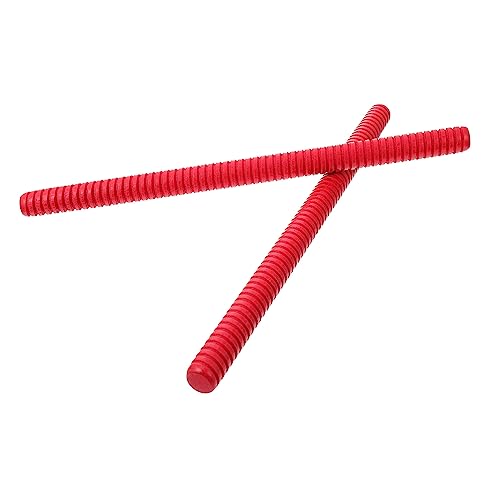 Beaupretty 2 Stück Holzklöppel Rhythmus Sticks für Lernspielzeug für Musikalische für Percussion Anfänger und Kindergarten Rote Klänge für Kreative für Langlebigkeit von Beaupretty