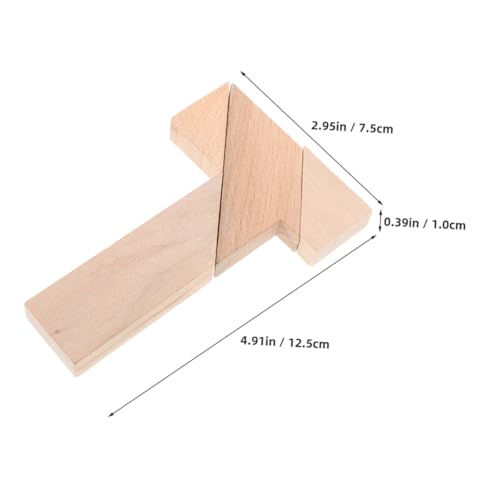 Beaupretty 2 Stück Holzpuzzle T Form für Multifunktionales Denkspielzeug Logischem Denken Feinmotorik und Räumlichem Verständnis Stilvolles Lernspielzeug aus Buchenholz von Beaupretty
