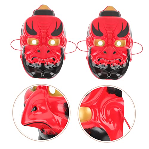Beaupretty 2 Stück Japanische Tengu Maske Kunststoff Gruselige und Kostümparty Masken Bequeme für Cosplay und Themenfeiern von Beaupretty