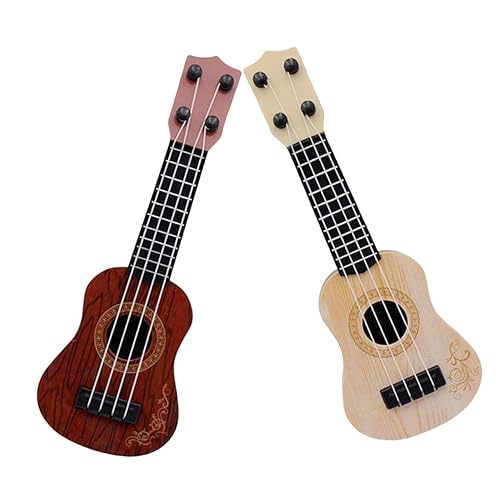 Beaupretty 2 Stück Kinderspielzeug Ukulele Mini gitarrenmodell aus Sicherem Kunststoff Frühe Musikalische für Mädchen und Jungen Realistische Simulation Lerninstrument von Beaupretty