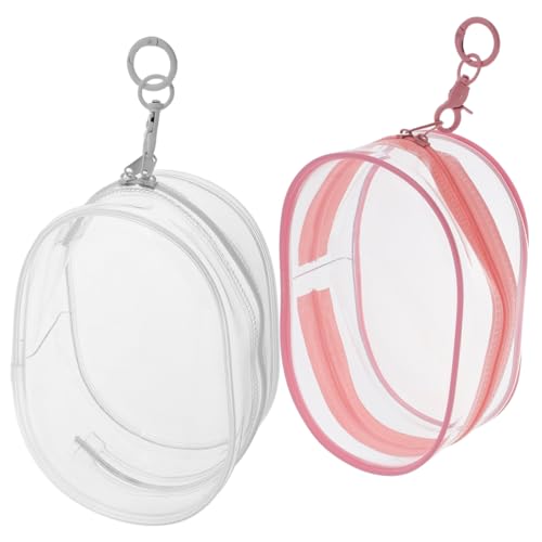 Beaupretty 2 Stück Klare Figurendisplay Tasche mit Schlüsselanhänger Tragbare PVC Mini Puppen Taschen Transparente Aufbewahrung für Sammlerstücke und Organisierer für Plüschfiguren von Beaupretty