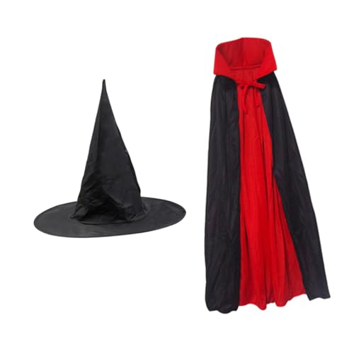 Beaupretty 2 Stück Kostüm Set Umhang und Spitzhut Cosplay Umhang für Halloween Bühnenauftritt Party Unisex Verkleidung Jungen Mädchen Beaupretty 2 Stück Kostüm Set Umhang und Spitzhut Cosplay Umhang für Halloween Bühnenauftritt Party Unisex Verkleidung Jungen Mädchen von Beaupretty