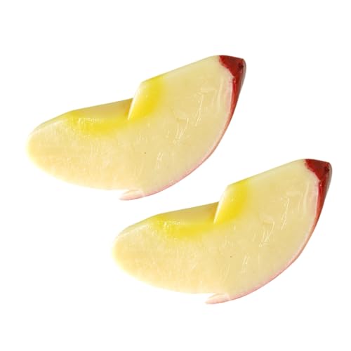 Beaupretty 2 Stück Künstliche Apfelscheiben Realistische Deko Früchte für Party Props Fotodekoration und Wohnaccessoires Simulierte Äpfel für Kreative Arrangements von Beaupretty