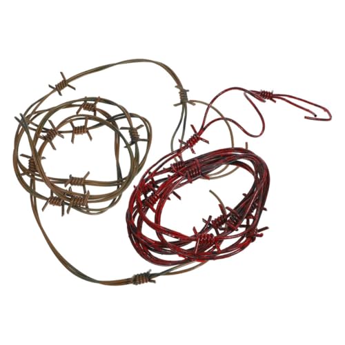Beaupretty 2 Stück Künstlicher Stacheldraht: Rostige Western-Party-Dekorationen – Halloween-Requisite Aus Kunststoff Mit Widerhaken – Girlande Mit Widerhaken Für Halloween-Western-Partys, von Beaupretty