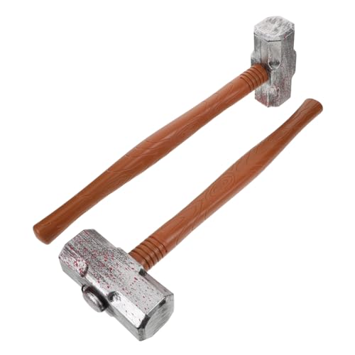 Beaupretty 2 Stück Kunststoff Vorschlaghammer Realistische Halloween Requisite mit Blut-Effekt Leichte Reinigung Sichere Requisite für Kostümpartys Beaupretty 2 Stück Kunststoff Vorschlaghammer Realistische Halloween Requisite mit Blut-Effekt Leichte Reinigung Sichere Requisite für Kostümpartys von Beaupretty