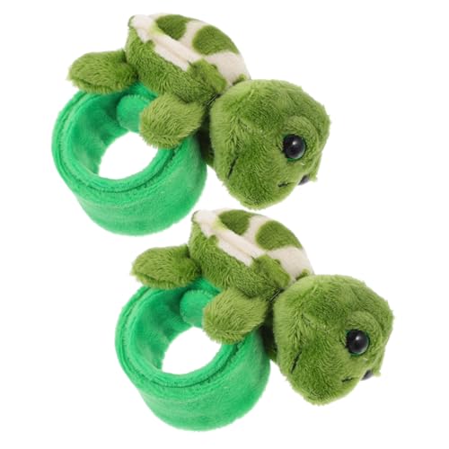 Beaupretty 2 Stück Kuscheltier Schlagarmband Schildkröte Weiches Plüsch Armband Lustiges Partyzubehör Handliches Tierarmband für Motto und Kindergeburtstagsfeiern von Beaupretty