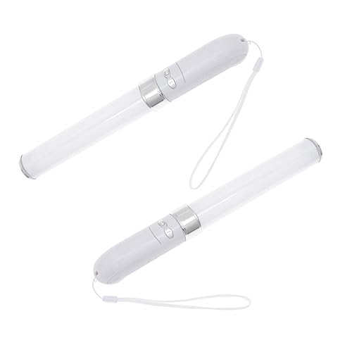 Beaupretty 2 Stück LED Leuchtstab Farben Tragbare Party und Konzert Sticks mit Knopfsteuerung Leuchtende Stäbe für Festival Disco und Nacht Events Hautfreundlich und Langlebig von Beaupretty
