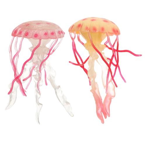 Beaupretty 2 Stück Dekorative Quallen Spielzeug für Kinder Realistisches Meerestier Modell zur Bildung und Umweltbewusstsein Aquarium Spielzeug für Kreative Spiele von Beaupretty