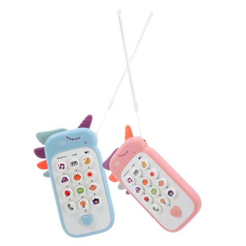 Beaupretty 2 Stück Lernspielzeug für Kleinkinder mit Sound und Licht Interaktives Spieltelefon für Frühes Lernen von Kindern von Beaupretty