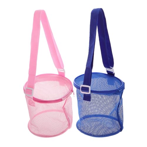 Beaupretty 2 Stück Mesh Strandtasche Tragbarer Sandspielzeug Organizer aus Strapazierfähigem Oxford mit Reißverschluss und Netz Design zur Schnellen Sandentfernung für Jungen und Mädchen Am von Beaupretty