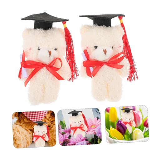 Beaupretty 2 Stück Mini Graduation Bären Plüschbären Kuscheltier Weiches Kleines Stofftier für Abschlussfeier Dekoration Vielseitig als und Partyzubehör Geeignet von Beaupretty