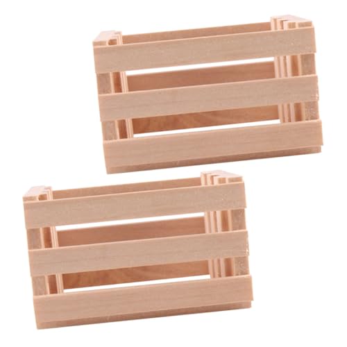 Beaupretty 2 Stück Mini Holzkorb Handgefertigt Leichtes Puppenhaus Detailreiche Mini Aufbewahrung für Puppenmöbel und Fotorequisiten Vielseitig für Puppenhaus und Miniaturwelten von Beaupretty