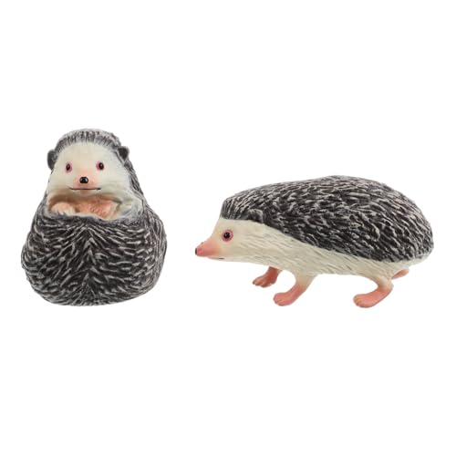 Beaupretty 2 Stück Mini Igel Figuren Realistische Tiermodelle für Edukatives DIY Moos Garten Deko Kuchenaufsätze Kleine Tierfiguren Wildtiere von Beaupretty