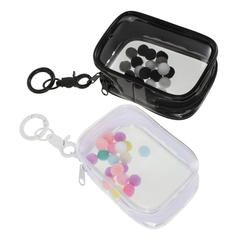 Beaupretty 2 Stück Mini Puppenaufbewahrungstasche mit Schlüsselanhänger und Klare PVC Taschen für Figuren für Sammlungen und Ausstellungen von Beaupretty