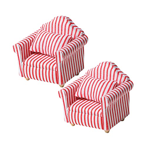 Beaupretty 2 Stück Mini Sofa Set für Puppenhaus Teiliges Zubehör für Wohnzimmer Rote und Weiße Streifen Dekoration für Kinderzimmer und Puppenhaus Hochwertige und Stoffmaterialien Beaupretty 2 Stück Mini Sofa Set für Puppenhaus Teiliges Zubehör für Wohnzimmer Rote und Weiße Streifen Dekoration für Kinderzimmer und Puppenhaus Hochwertige und Stoffmaterialien von Beaupretty