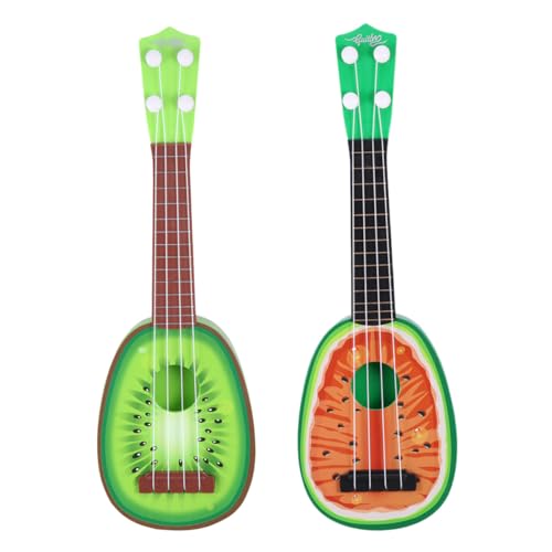 Beaupretty 2 Stück Mini Ukulele Fruchtform Lustiges Musikspielzeug für die Musik mit Wassermelone und Fördert Kreativität und Koordination von Beaupretty