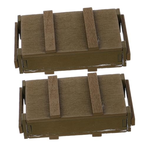 Beaupretty 2 Stück Miniatur Armee Kampfszene Aufbewahrungskoffer Detailgetreues Modell mit Authentischer Gestaltung Vielseitig Kombinierbar Kompakt für Puppenhaus und Dioramen von Beaupretty