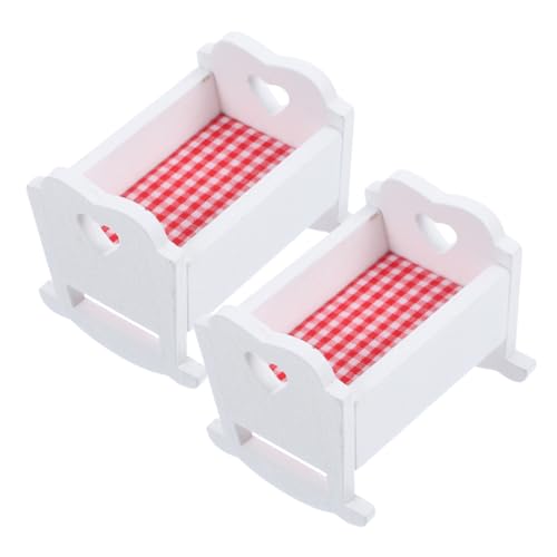 Beaupretty 2 Stück Miniatur Babybett aus Holz Weißes Mini Puppenbett mit Stabilem Rahmen und Matratze Realistisches Kinderbett Zubehör für Puppenhaus Dekoration und Geschenkideen Beaupretty 2 Stück Miniatur Babybett aus Holz Weißes Mini Puppenbett mit Stabilem Rahmen und Matratze Realistisches Kinderbett Zubehör für Puppenhaus Dekoration und Geschenkideen von Beaupretty