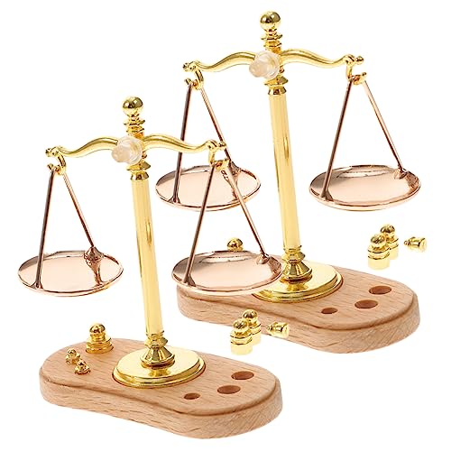 Beaupretty 2 Stück Miniatur Balance Modell Teilig Metall Miniatur Realistische für Puppenhäuser und Micro Landschaften von Beaupretty
