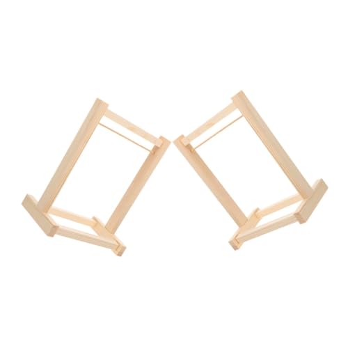 Beaupretty 2 Stück Miniatur Holz Puppenkleiderständer Realistisches Aufbewahrungsregal für Puppenkleidung Kleines Hölzernes Möbelzubehör für Puppenhaus Kreatives Spiel Dekorativer von Beaupretty