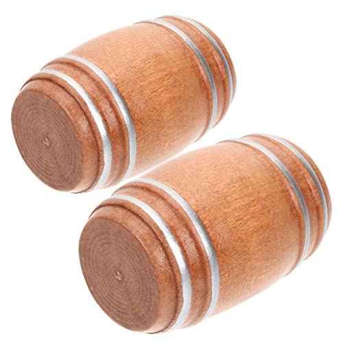 Beaupretty 2 Stück Miniatur Holzfass Modell Deko für Bier und Wein für Mini Landschaften und Puppenhäuser Langlebig aus Hochwertigem Holz Gefertigt von Beaupretty