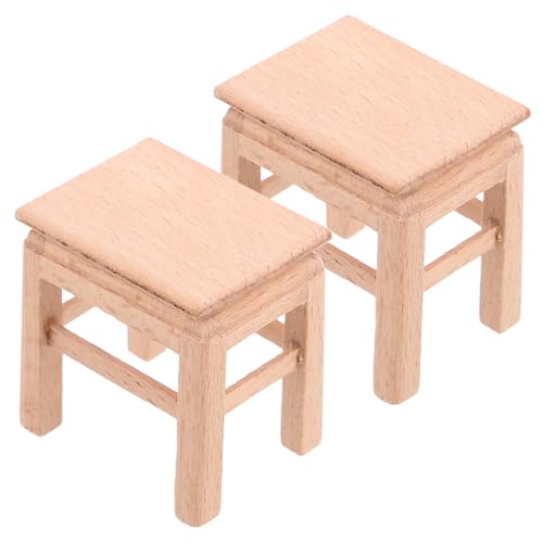 Beaupretty 2 Stück Miniatur Holzstuhl für Puppenhaus Stabile Kleine Hocker Modellmöbel Charmante Mini Dekoration für Puppenhäuser und Miniaturszenen Beaupretty 2 Stück Miniatur Holzstuhl für Puppenhaus Stabile Kleine Hocker Modellmöbel Charmante Mini Dekoration für Puppenhäuser und Miniaturszenen von Beaupretty
