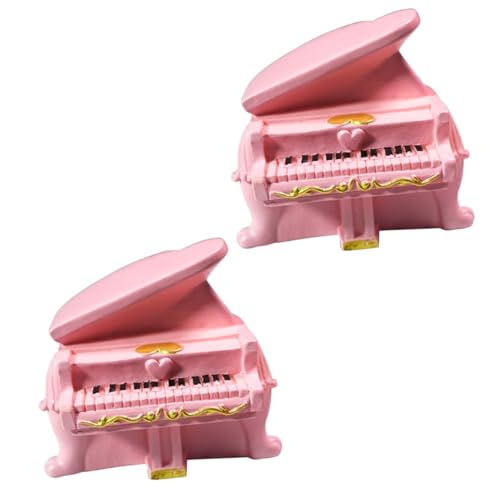 Beaupretty 2 Stück Miniatur Klavier Modell Langlebige Mini House Ornaments Realistische Puppenhaus Dekoration Verschleißfest Farbecht Geeignet für DIY Kindergärten und Sammler von Beaupretty