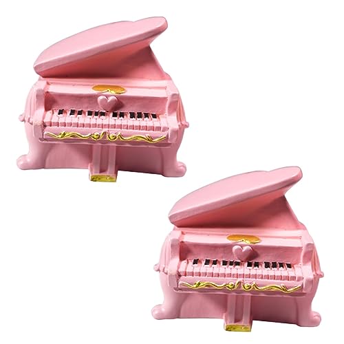 Beaupretty 2 Stück Miniatur Klavier Modell Teiliges Resin Puppenhaus Ornament Dekoratives Mini Piano in Handliches DIY Musikinstrument für Puppenhaus Schlafzimmer und Bastelprojekte von Beaupretty