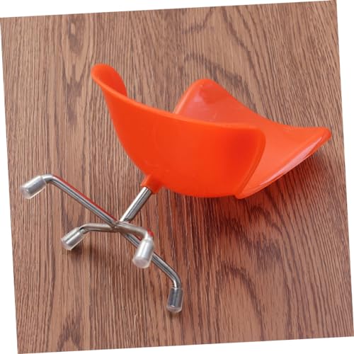 Beaupretty 2 Stück Miniatur Puppenhaus Stuhl Orange Verschleißfester Kleiner Möbelstuhl für DIY Puppenhaus Dekoration Lebensecht Gestaltetes Miniatur Dekoaccessoire für Puppenmöbel und von Beaupretty