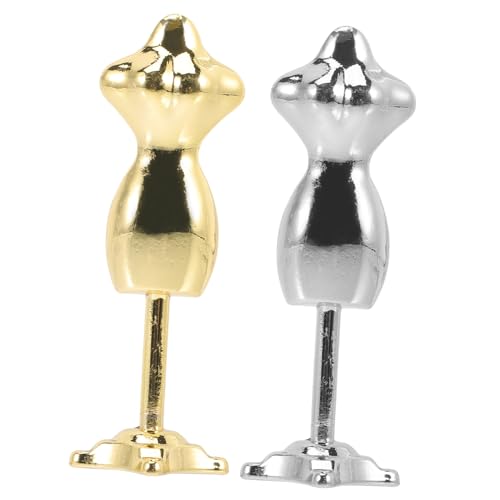 Beaupretty 2 Stück Miniatur Puppenständer Halblange Mannequin Modelle aus Kompakte Doll Dress Halter Glänzend Gold und Silber Dekorativ für Puppenkleider und DIY Beaupretty 2 Stück Miniatur Puppenständer Halblange Mannequin Modelle aus Kompakte Doll Dress Halter Glänzend Gold und Silber Dekorativ für Puppenkleider und DIY von Beaupretty
