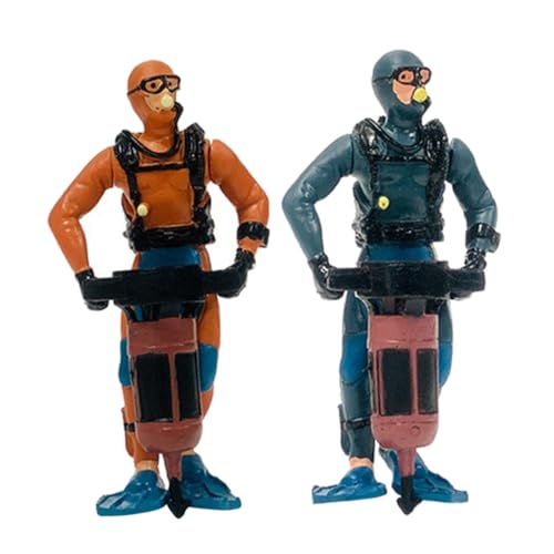 Beaupretty 2 Stück Miniatur Taucher Figur Lebensnahes Taucher Modell Robustes Aquarium Realistische Unterwasser Landschaft Dekoration für Fischbecken Sicher und Kompakt von Beaupretty