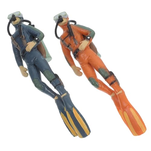 Beaupretty 2 Stück Miniatur Taucher Figuren für Aquarien Realistische Schwimmende Dekoration für Fischbehälter Langlebig und Kompakt und Praktisch für Aquarien und Wasserlandschaften von Beaupretty