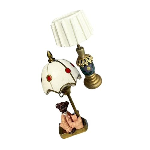 Beaupretty 2 Stück Miniatur Tischlampe für Puppenhaus mit Nachtlicht Realistische Mini Dekoleuchte Geeignet für Schlafzimmer Sofa und Arbeitsbereich Perfektes für Sammler von Beaupretty