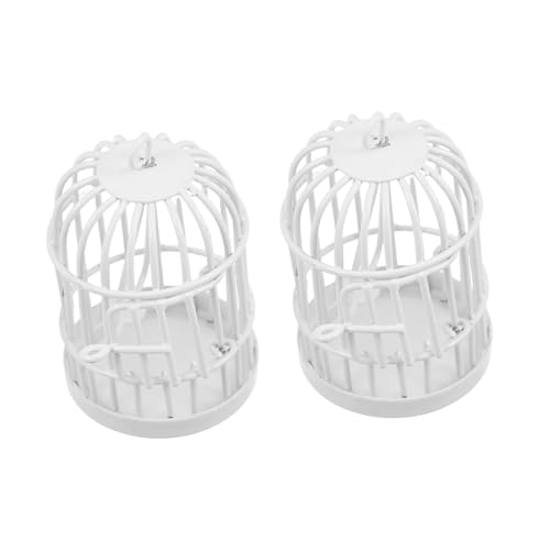 Beaupretty 2 Stück Miniatur Vogelkäfig Metall mit Tür Vintage Deko für Puppenhaus Feengarten DIY Bastelprojekte Hängend Langlebig Elegante Home Decoration von Beaupretty