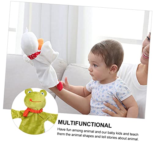 Beaupretty 2 Stück Niedliche Tier Handpuppen Frosch Ente Weiche Fingerpuppen für Eltern Junge Mädchen Interaktion Kreatives Rollenspiel und Kindergartenspielzeug Handliche Stofffiguren für von Beaupretty