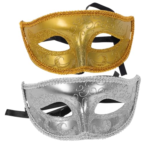 Beaupretty 2 Stück Party Maske für Halloween Kunststoff Halbe Maske für Männer Frauen Maskerade Kostüm Zubehör Realistische Prinzessinnenmaske Beaupretty 2 Stück Party Maske für Halloween Kunststoff Halbe Maske für Männer Frauen Maskerade Kostüm Zubehör Realistische Prinzessinnenmaske von Beaupretty
