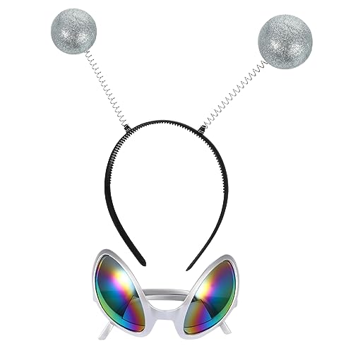 Beaupretty 2 Stück Partybrille Männer Rave Ausländer Erwachsene Gläser Metallisch Martian Plus Weihnachtsdekoration Brille Herz Fasching Brille Brillen Party Plastik Silver von Beaupretty