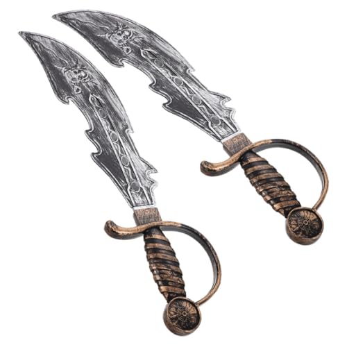 Beaupretty 2 Stück Piratenmachete Piratenschwerter aus Plastik Kostümspielschwert Kostüm Requisite Kid Pirate Sword Schwerter für Cosplay Prop von Beaupretty